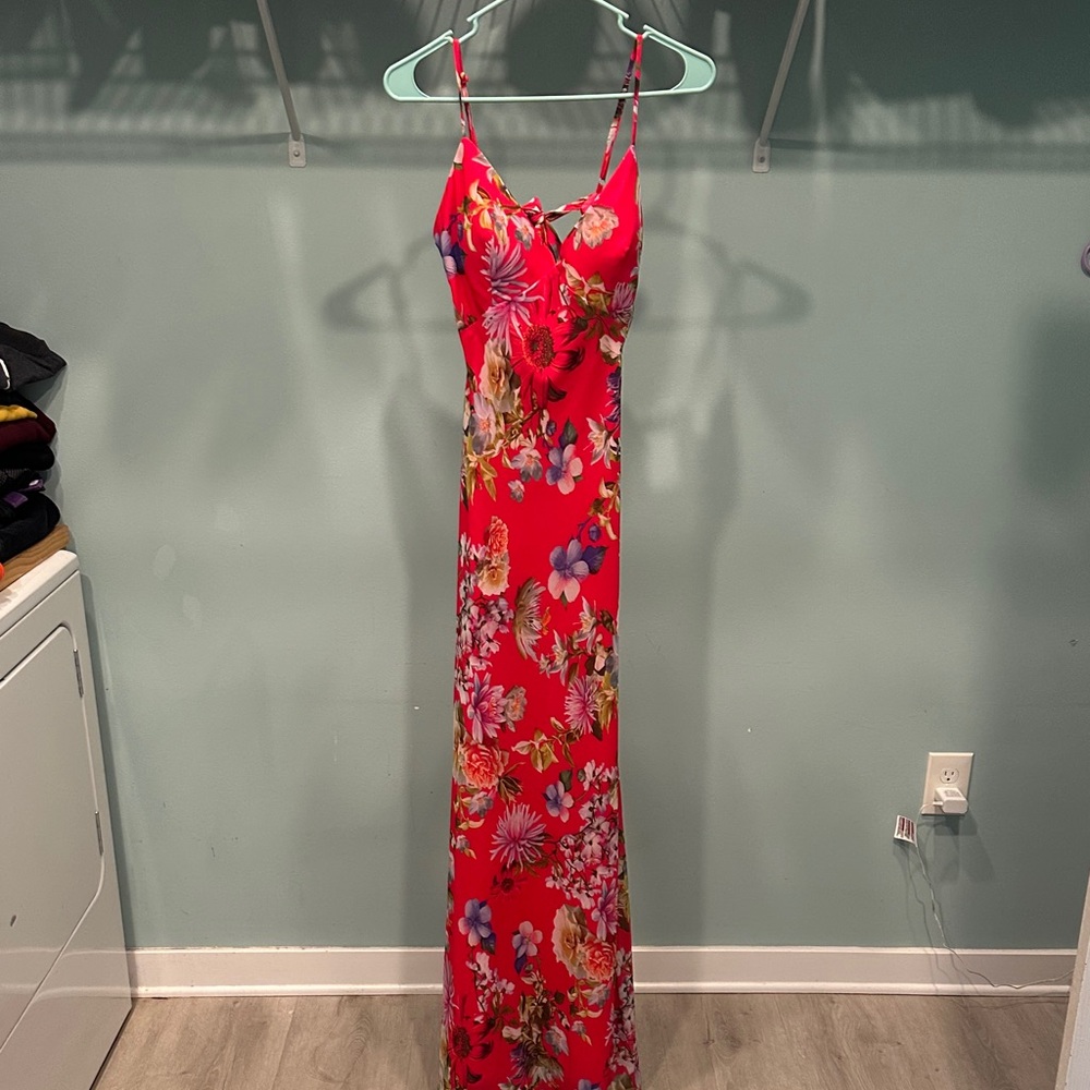Aqua Vibrant Floral Maxi Dress - Picture 3 of 7